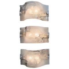 Murano glass ceiling/wall lamp, design by Carlo Nason for Mazzega