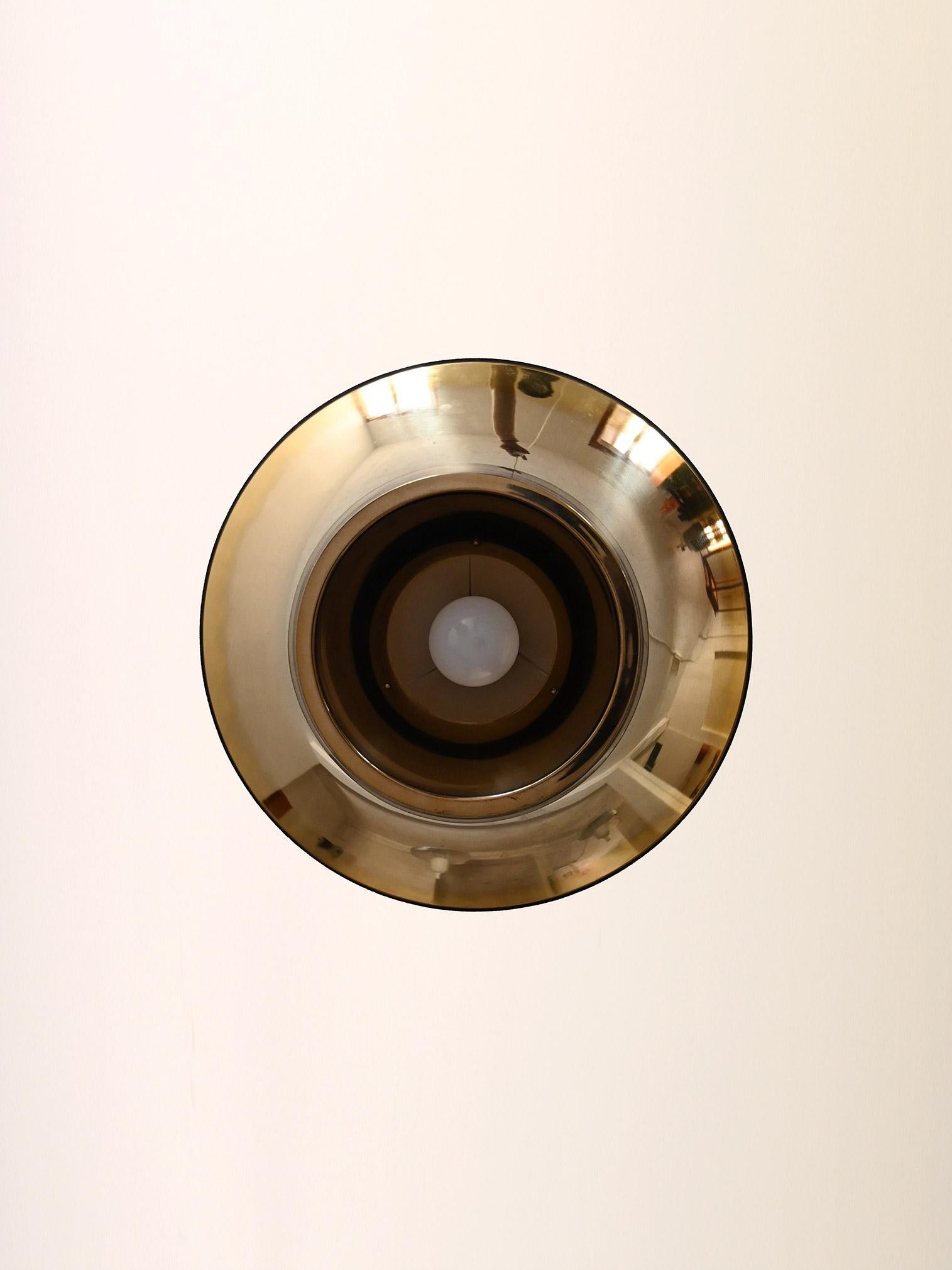 Scandinavian Lampada a soffitto scandinava anni ’70 in ottone