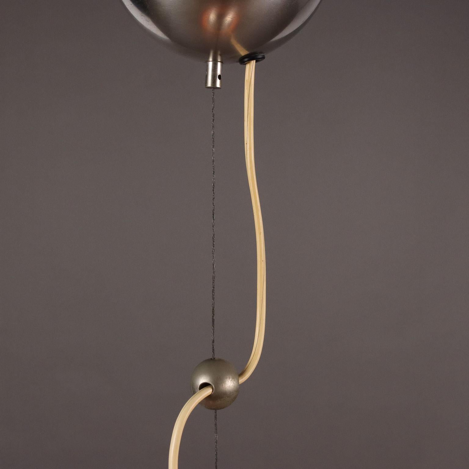 Vetro opalino Lampada a soffitto Stilnovo Anni 60 con vetro opalino in vendita