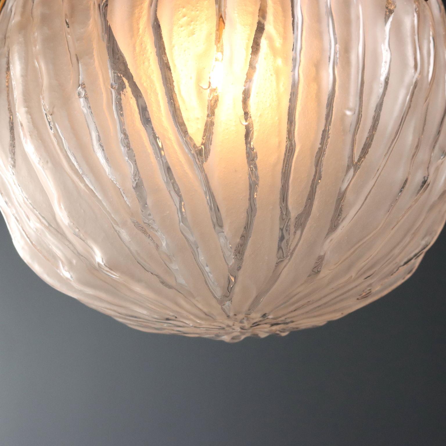 Metallo Lampada a Soffitto Vintage Anni 70 in vendita