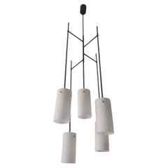 Stilnovo five-light pendant lamp, 1960s - chandelier