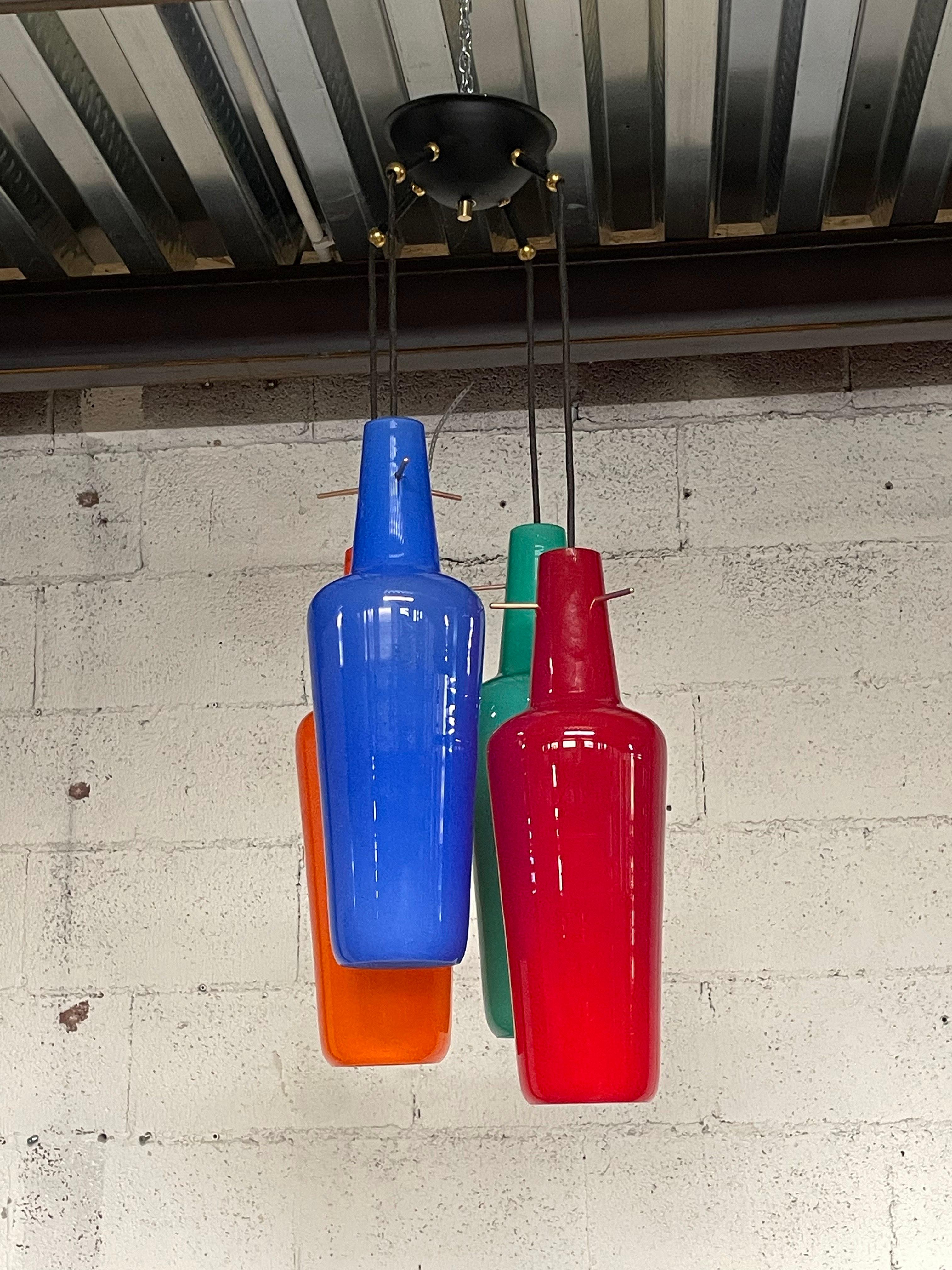 1960s pendant lamp by Vistosi, Italy For Sale 8