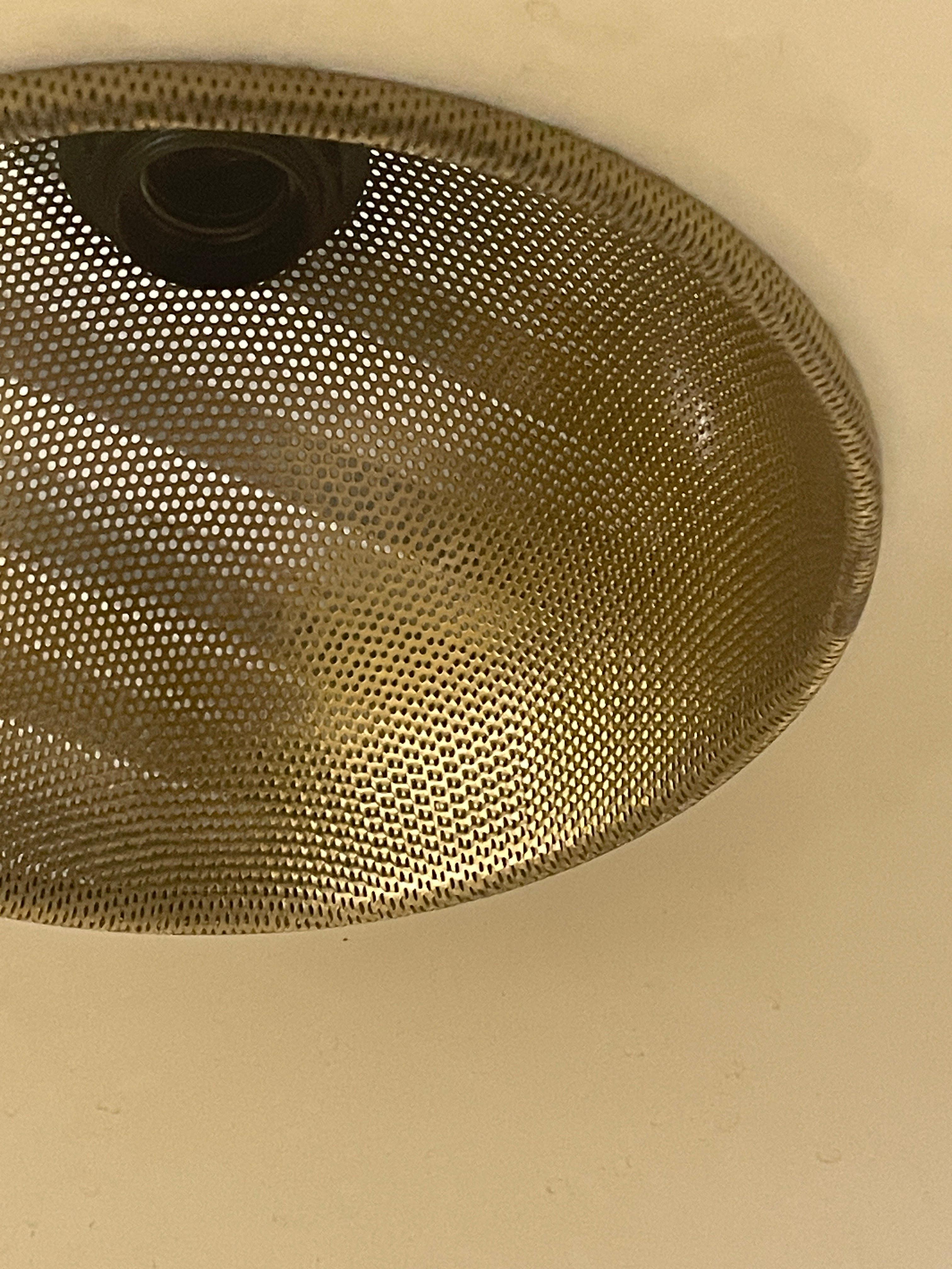 Lampada a sospensione anni '70, ottone e metallo cromato in vendita 3
