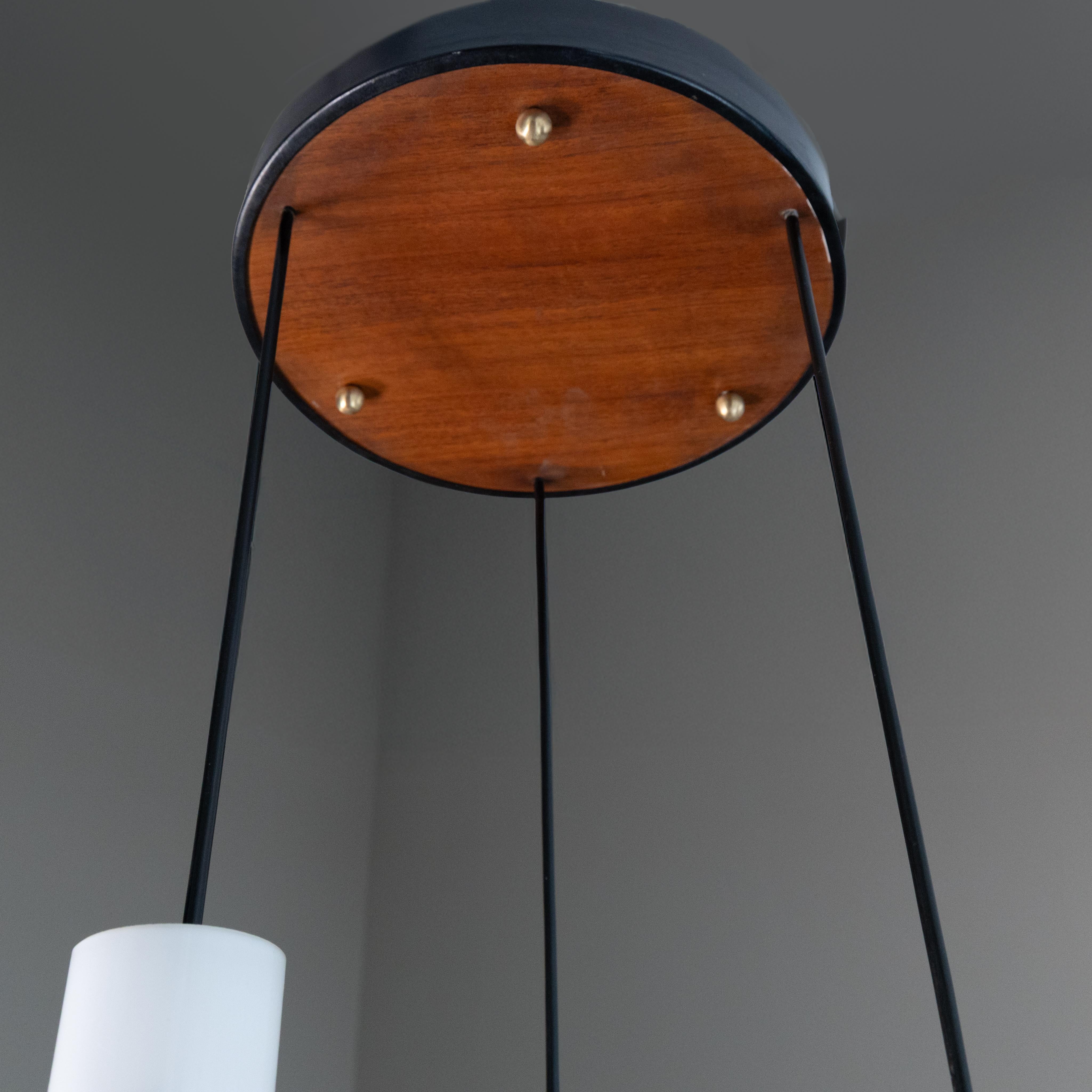 Lámpara colgante de vidrio coloreado, 1960 Metal en venta