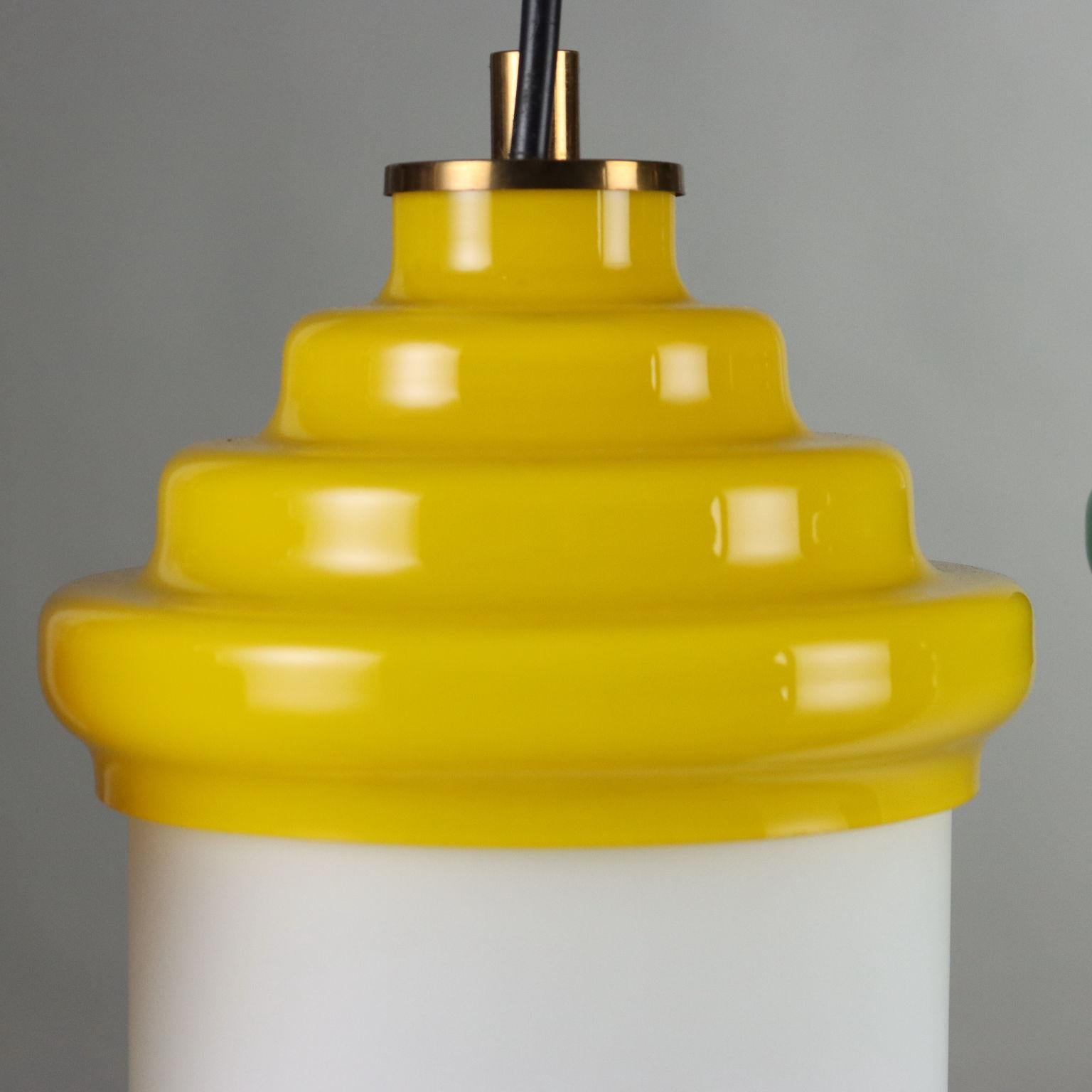 Lampada a sospensione con vetri colorati Anni 60 in vendita 3