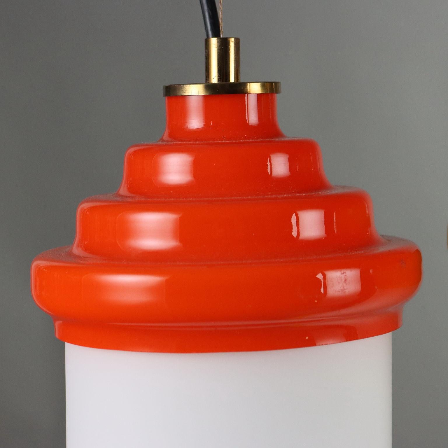 Lampada a sospensione con vetri colorati Anni 60 in vendita 4