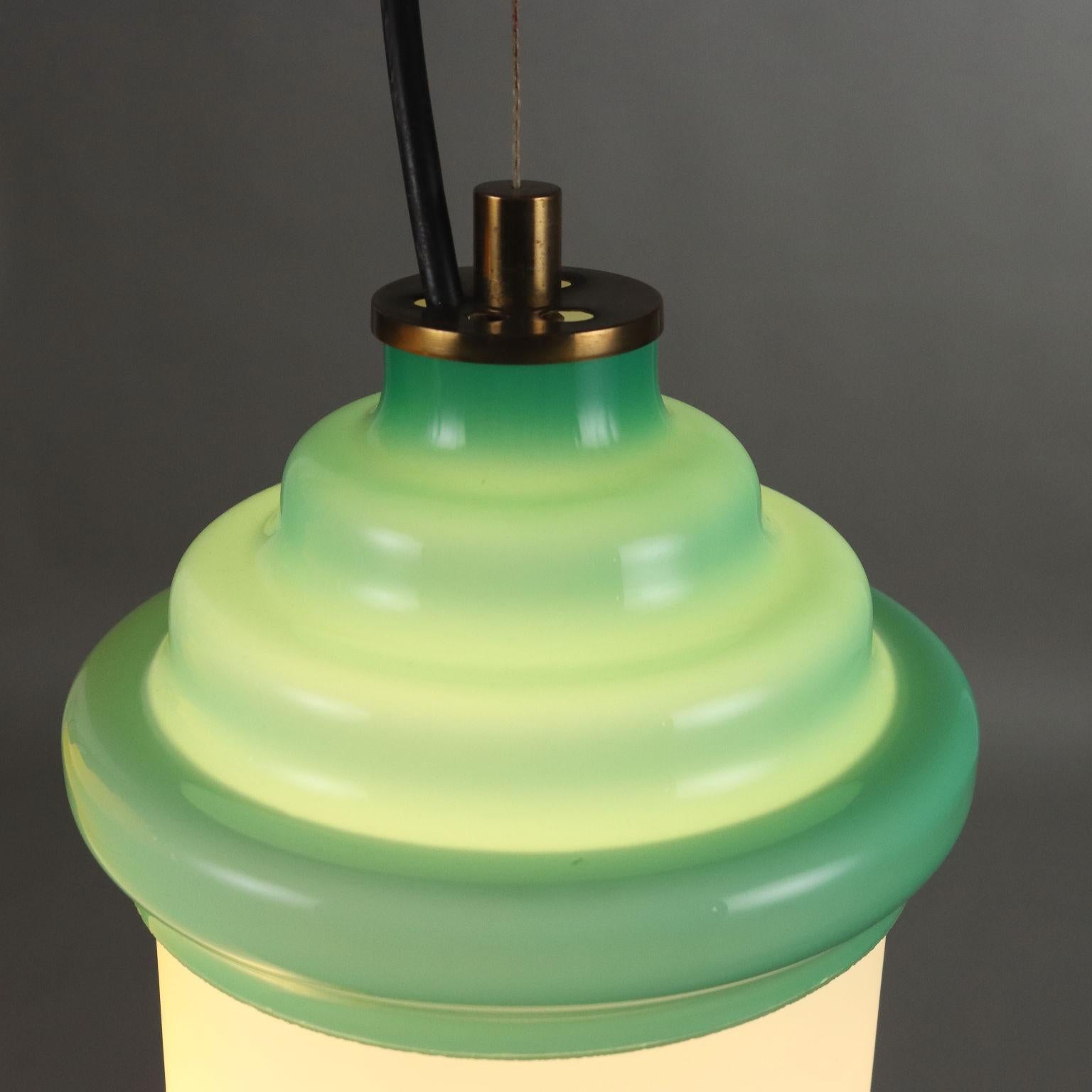 Lampada a sospensione con vetri colorati Anni 60 In condizioni buone in vendita a Milano, IT