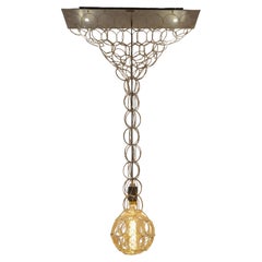 Crisalide Sculptural Pendant Lamp conceived and assembled in Italy by Dario