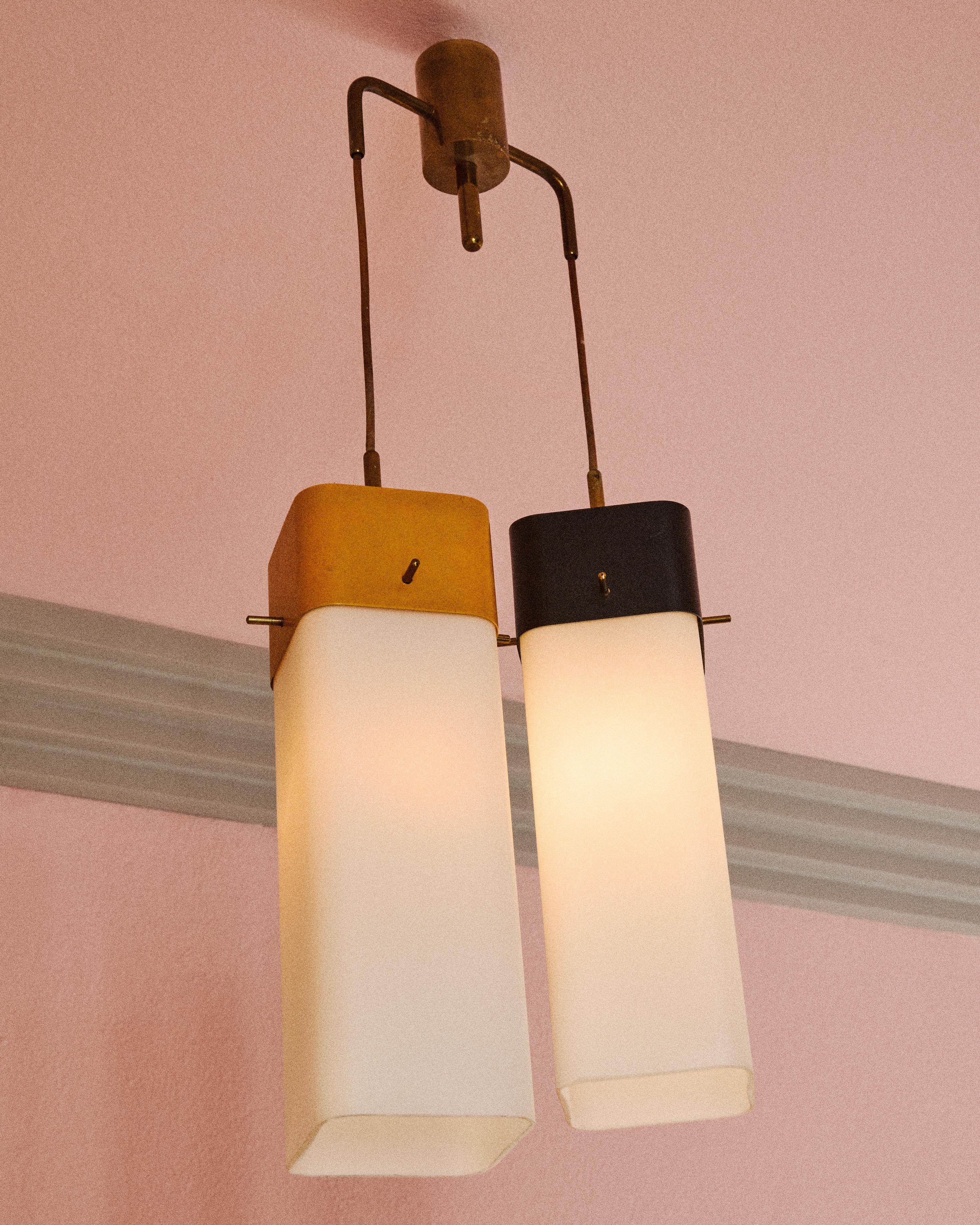 Lampada a sospensione, design di Angelo Lelii per Arredoluce, Italia. In condizioni buone in vendita a Milano, Lombardia