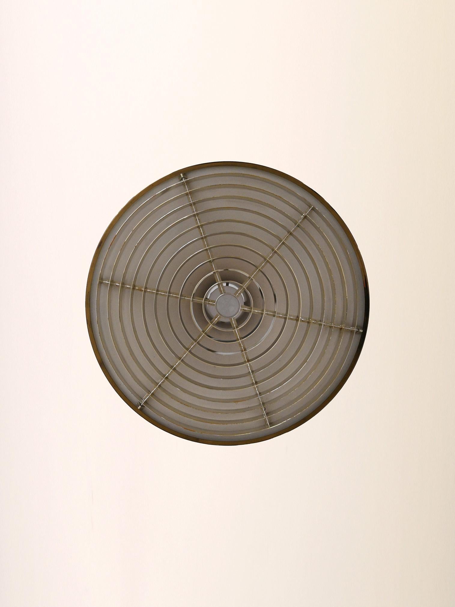 Mid-20th Century Vintage gold pendant lamp For Sale