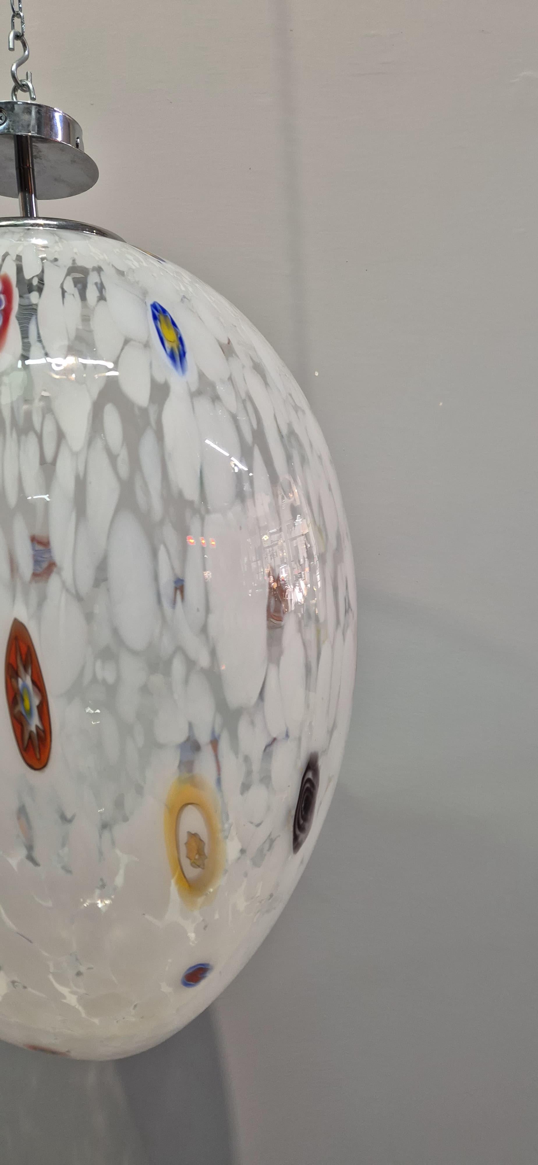 Lampada a sospensione Egg in vetro di Murano in vendita 1
