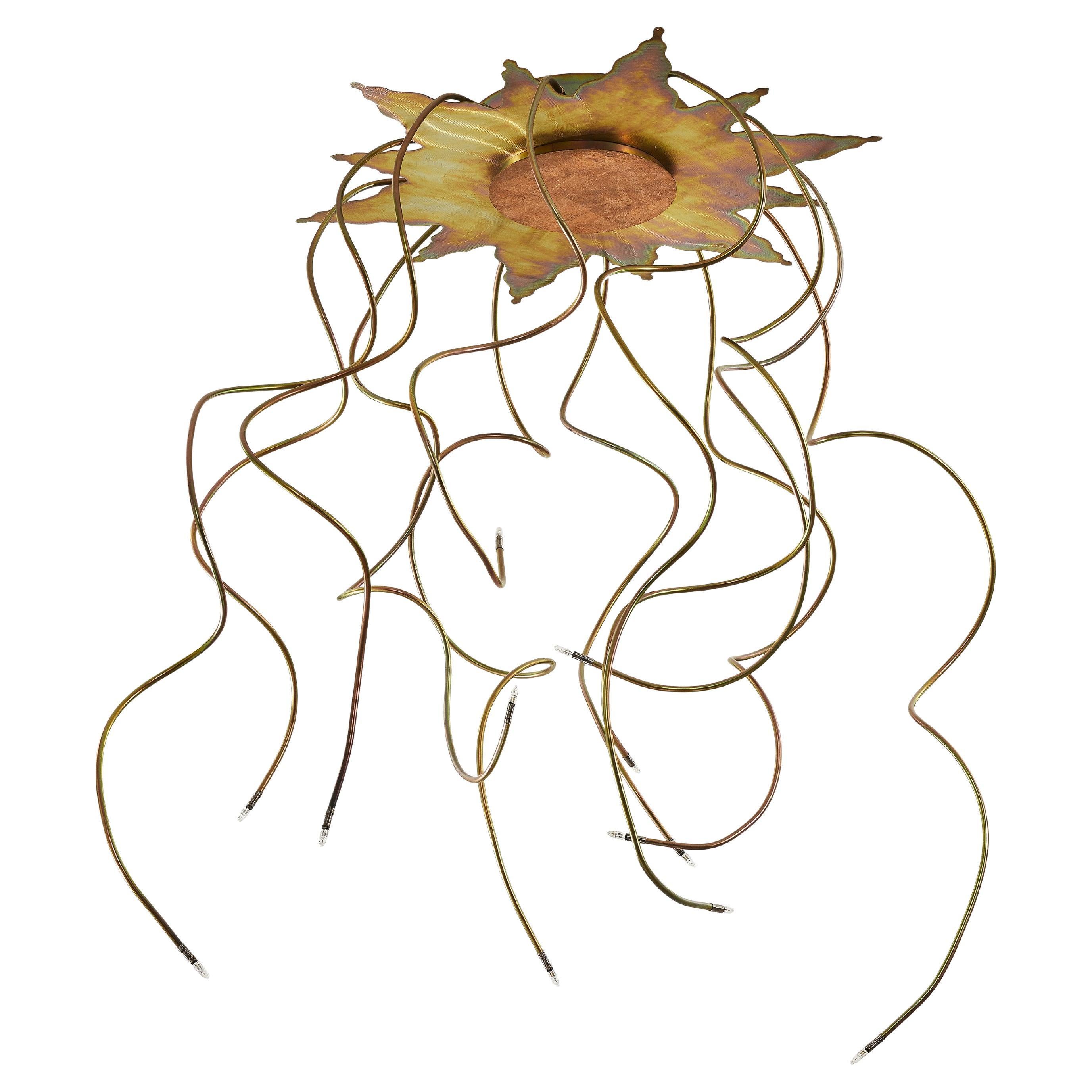 Lampada a sospensione FAL disegnata e prodotta da Lucifero Design, anni 90 For Sale