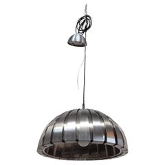 Aluminum pendant lamp, Elio Martinelli, 1970s