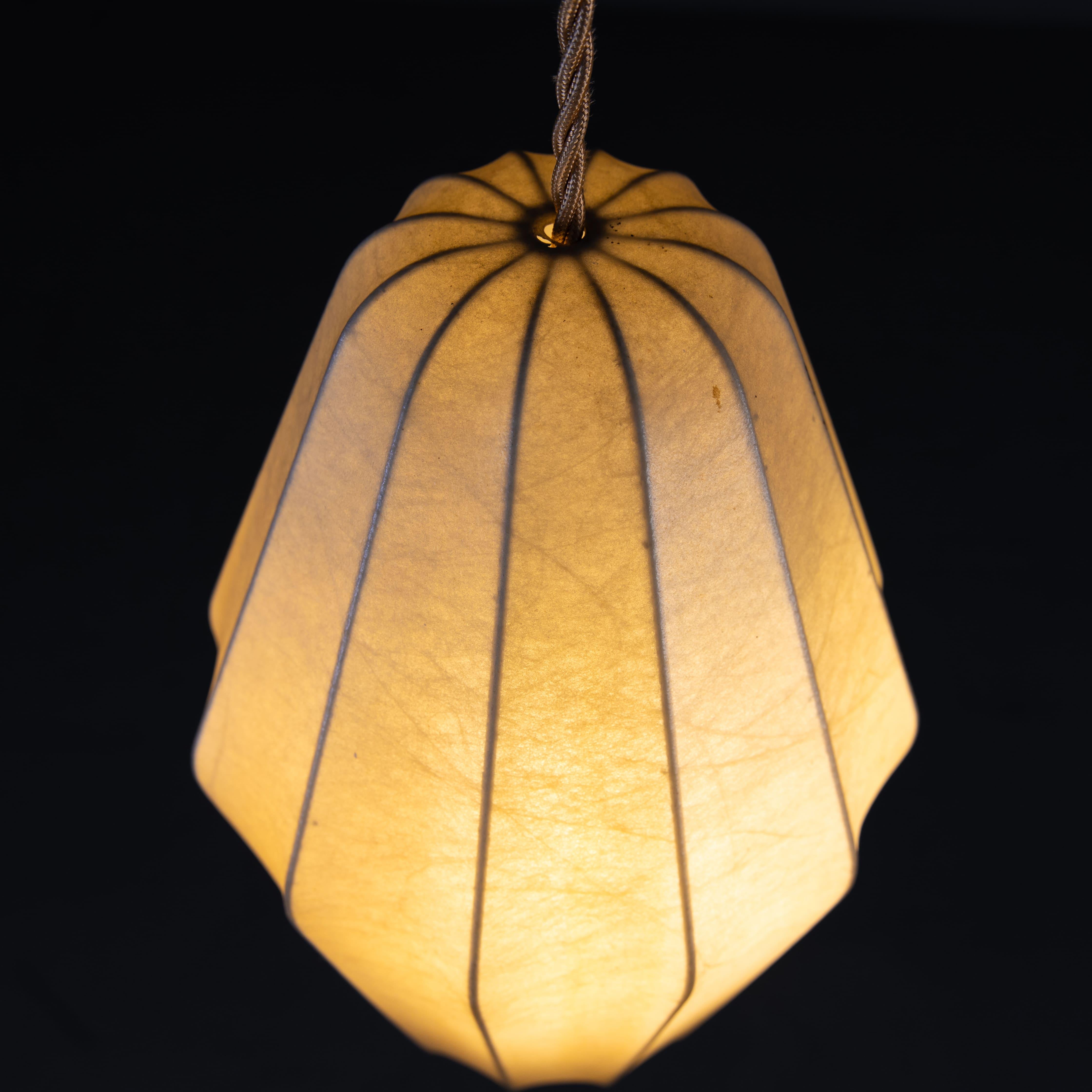 Mid-Century Modern Cocoon pendant lamp, Manifattura Italiana, 1960 For Sale