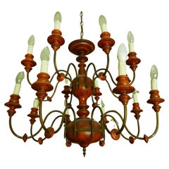 Lampada a sospensione en legno et métal