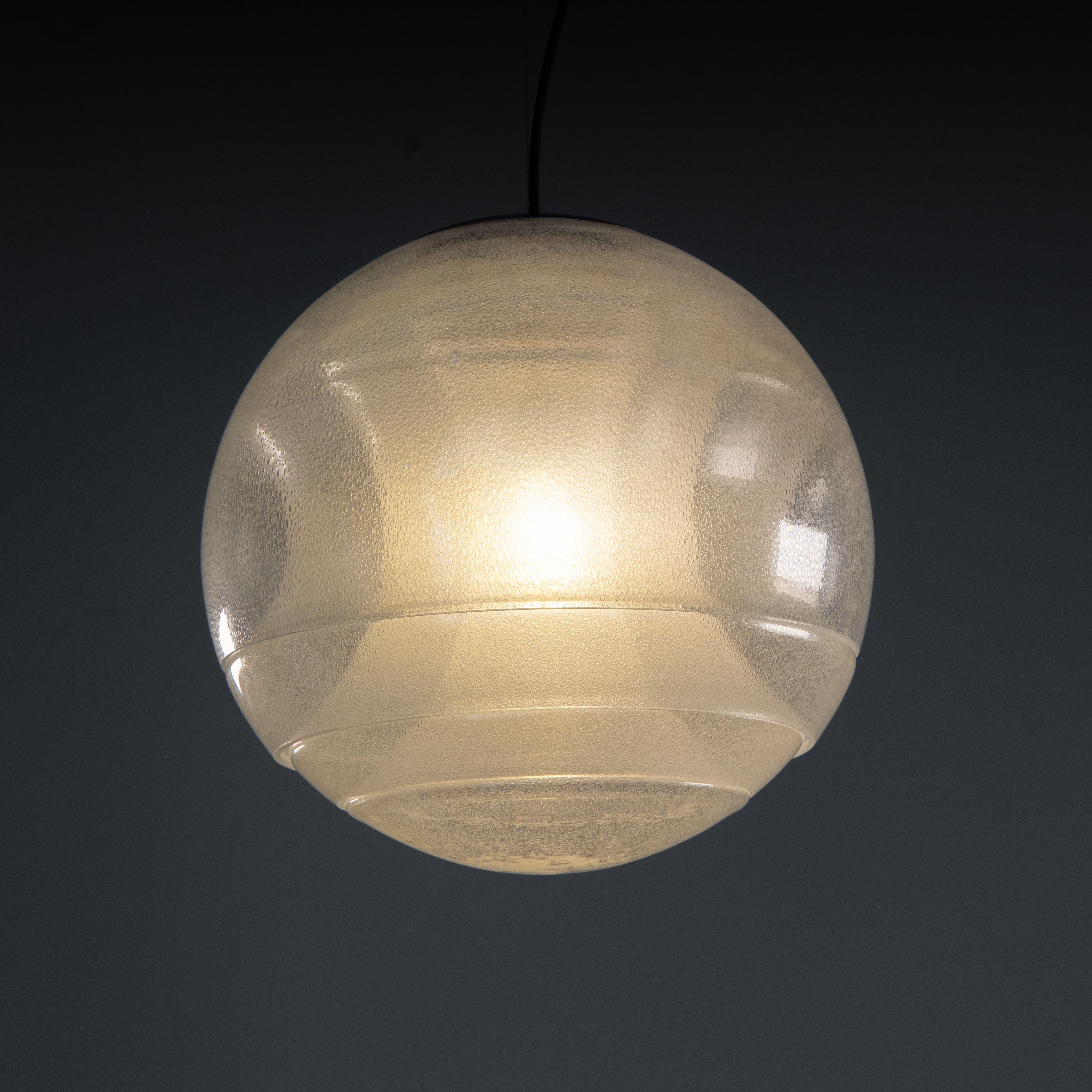 Mid-Century moderno lampada a sospensione in vetro di Murano, Carlo Nason, Mazzega, 1970 in vendita