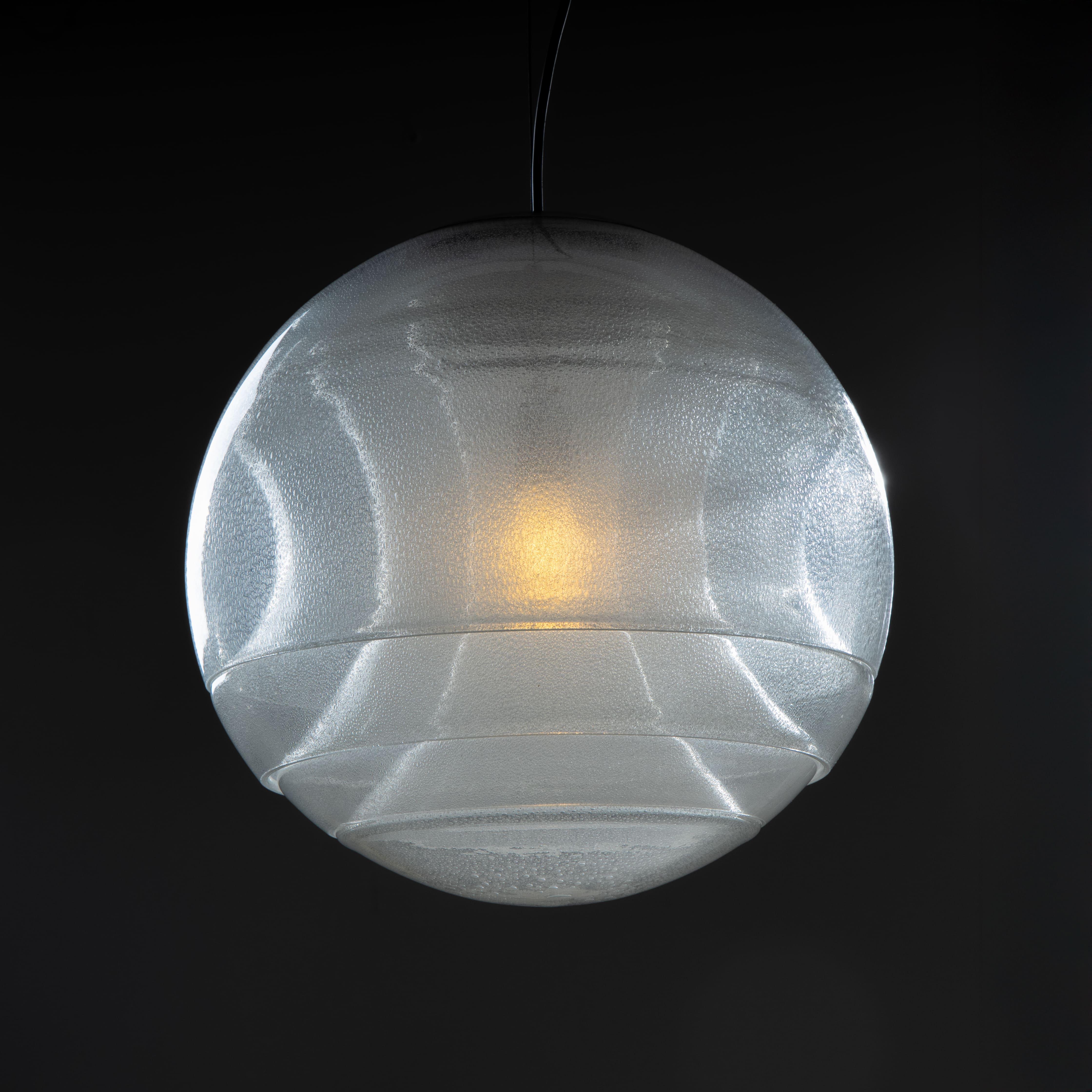 Late 20th Century lampada a sospensione in vetro di Murano, Carlo Nason, Mazzega, 1970 in vendita