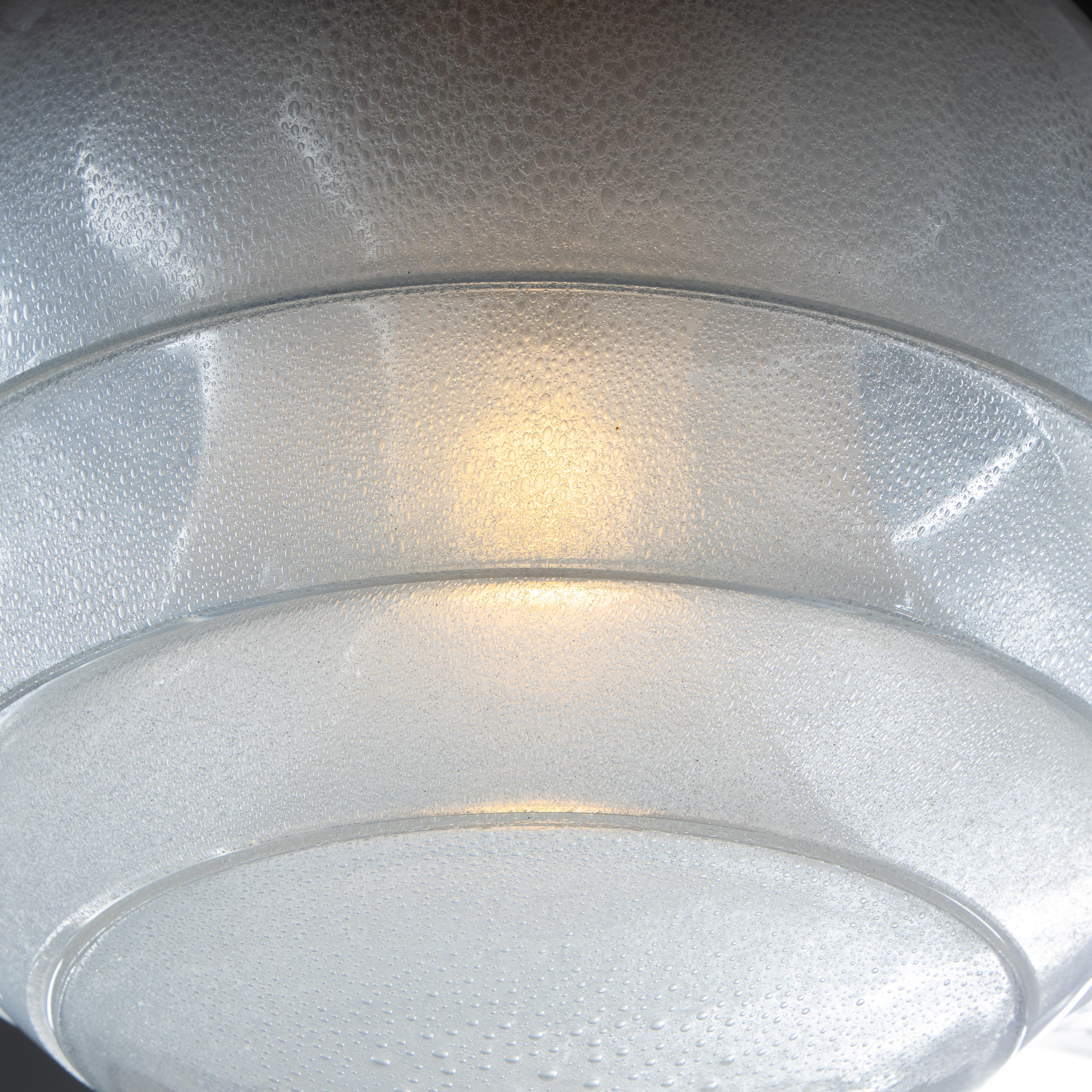 lampada a sospensione in vetro di Murano, Carlo Nason, Mazzega, 1970 in vendita 2