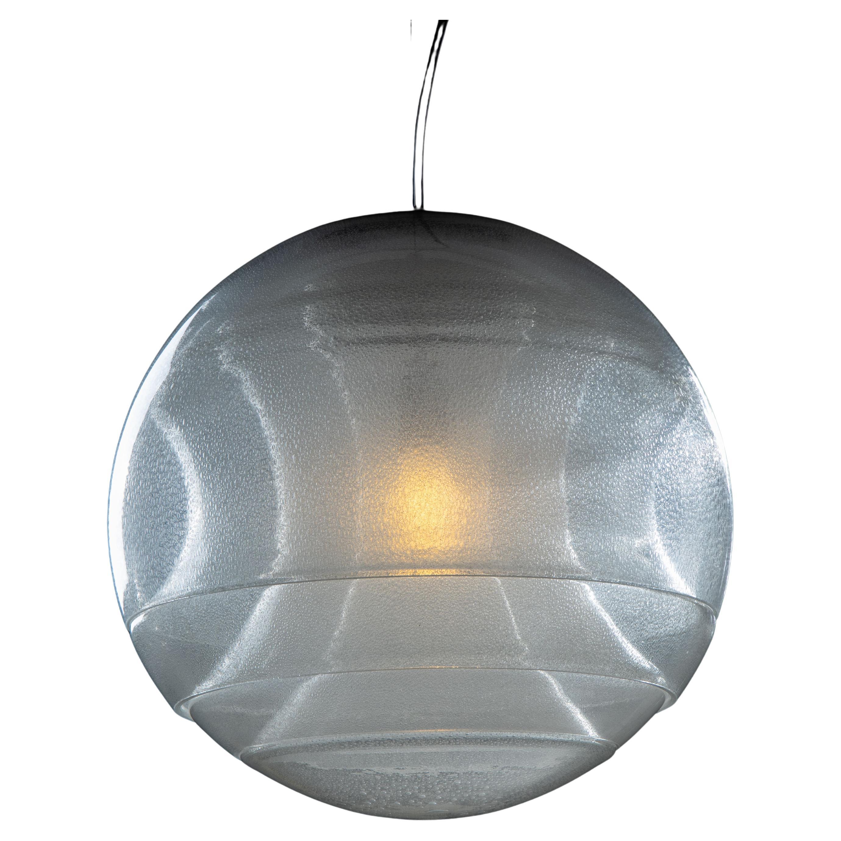 murano glass hanging lamp, Carlo Nason, Mazzega, 1970