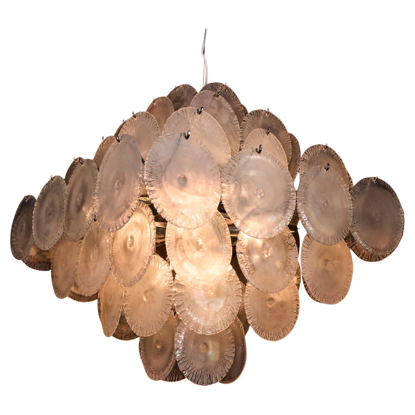 Murano glass pendant lamp designed by Carlo Nason for Mazzega