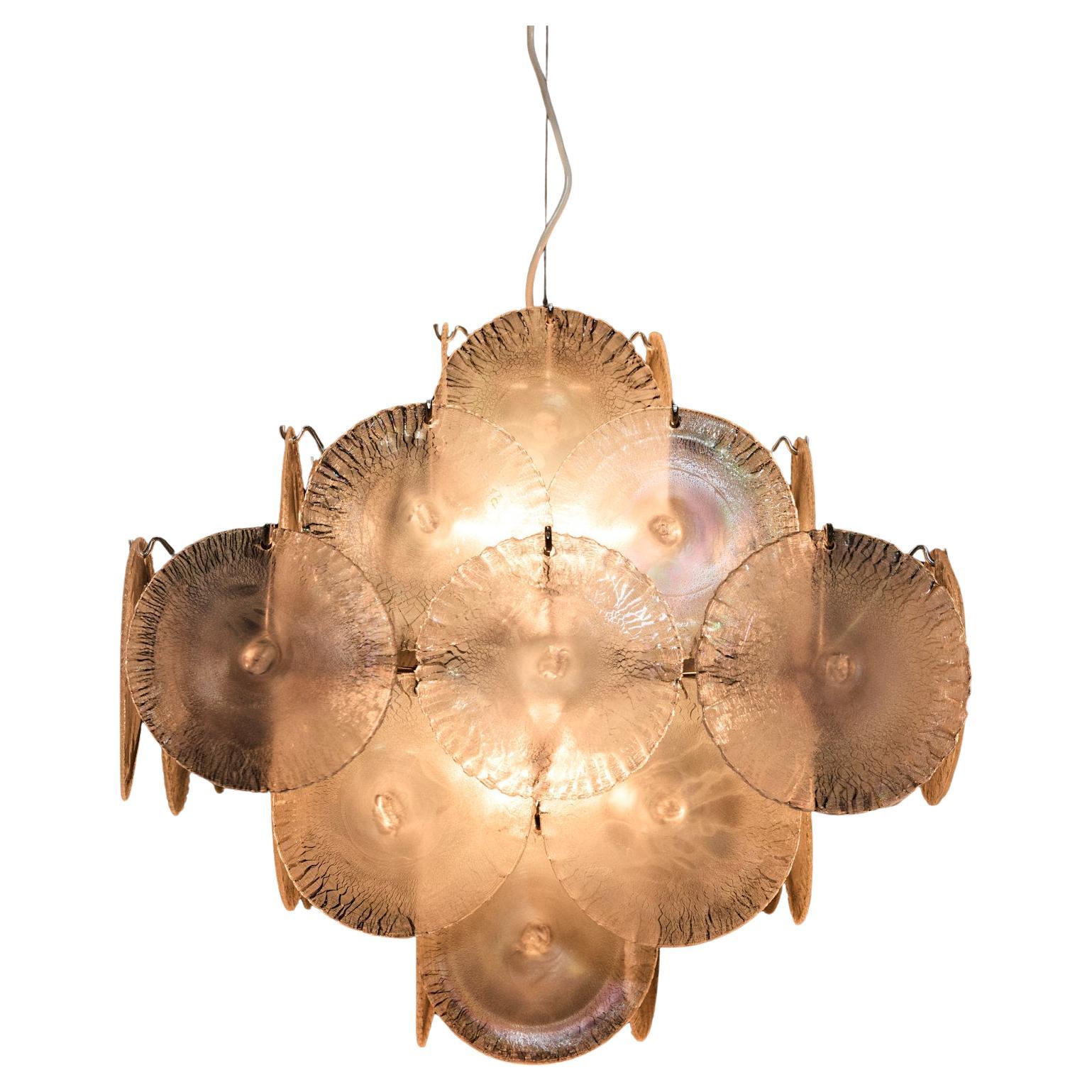 Murano glass pendant lamp designed by Carlo Nason for Mazzega