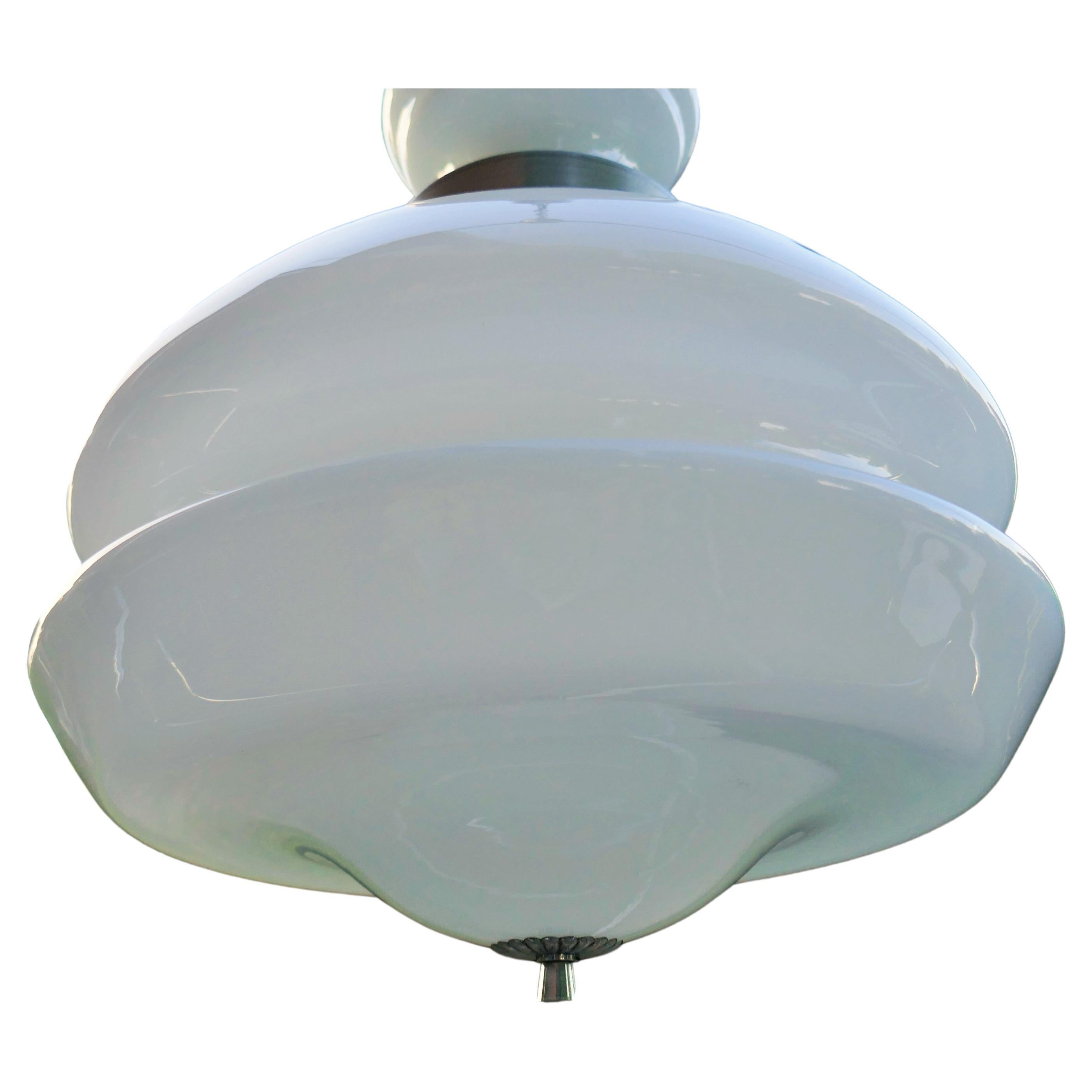 Lampada a sospensione in vetro opalino In condizioni buone in vendita a Lugo, IT