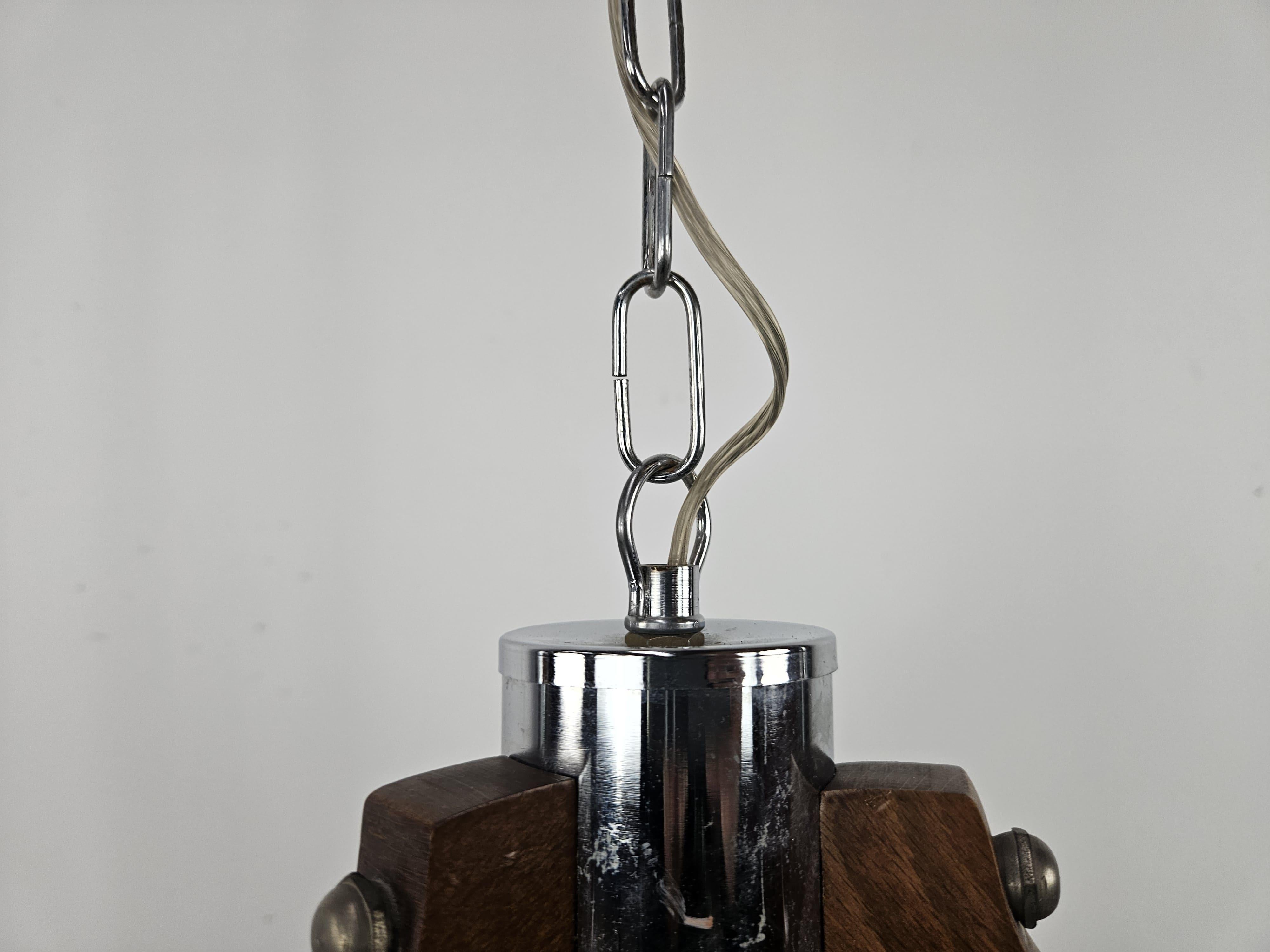 Italian pendant lamp from the 1970s attributed to Mazzega For Sale 6