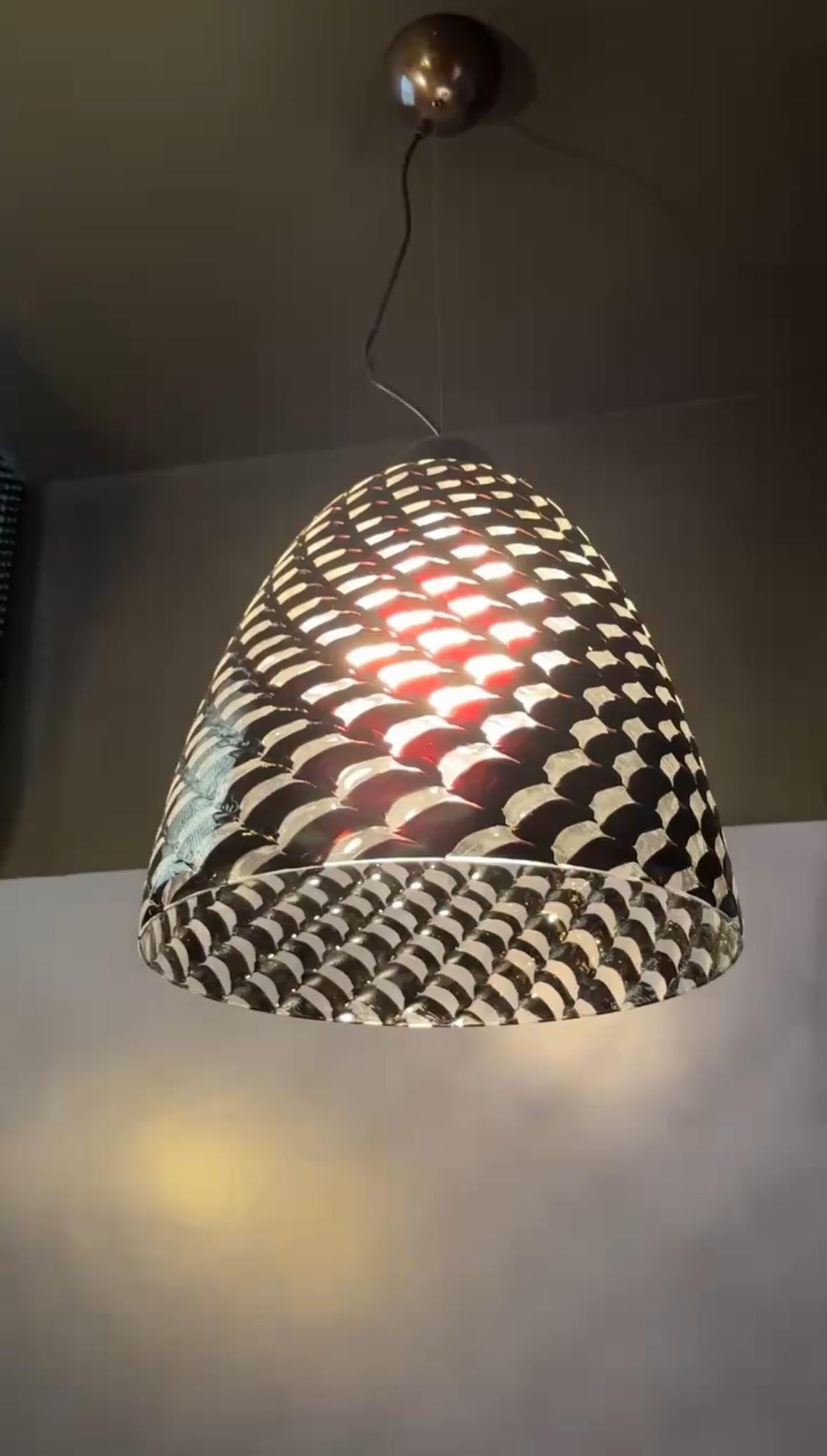 Vetro di Murano Lampada a sospensione LS105, design Carlo Nason per A.V. Mazzega in vendita