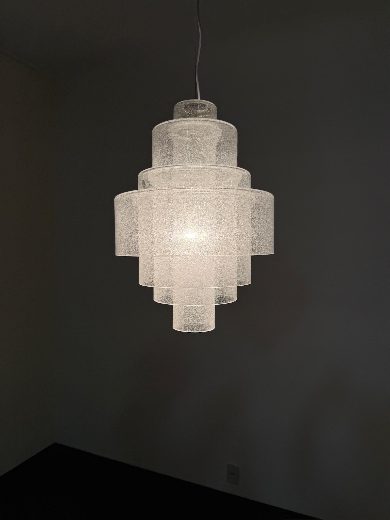 Vetro di Murano Lampada a sospensione LS120, design Carlo Nason per A.V. Mazzega in vendita