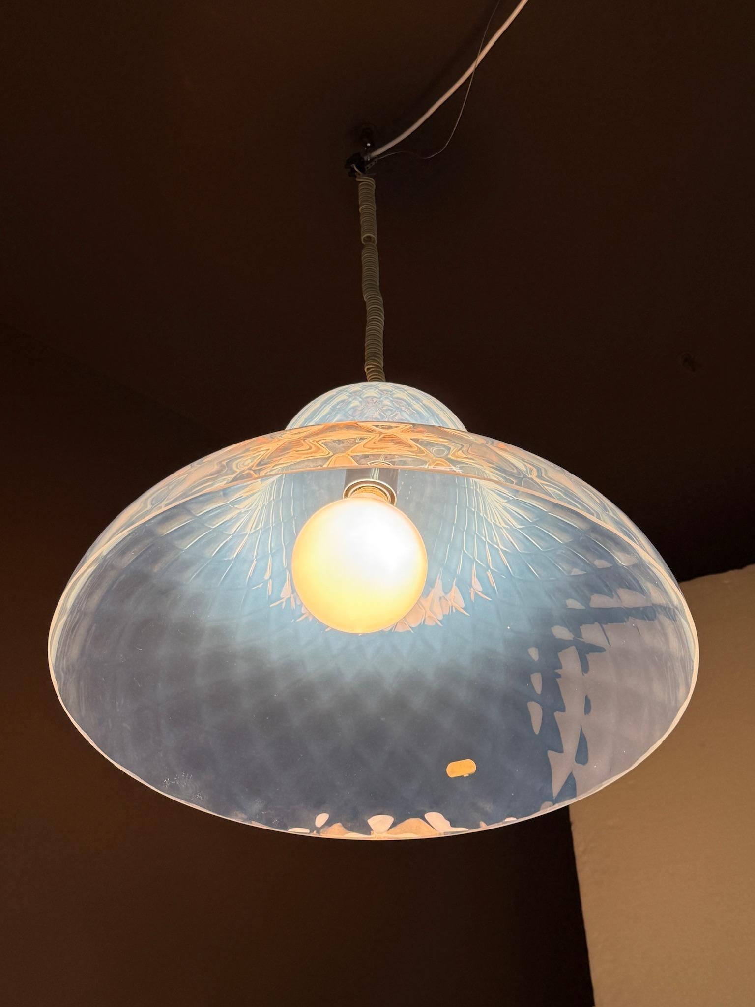 Late 20th Century Lampada a sospensione LS190, design Carlo Nason per A.V. Mazzega in vendita