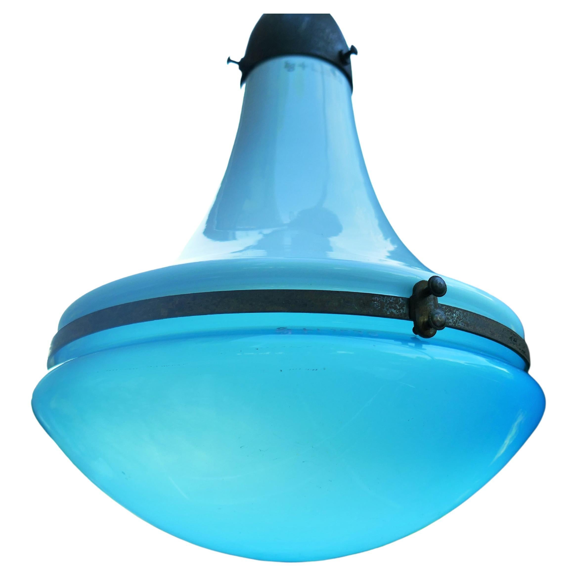 Lampada a sospensione Luzette di Peter Behrens für Siemens - numerata colore blu im Angebot 9