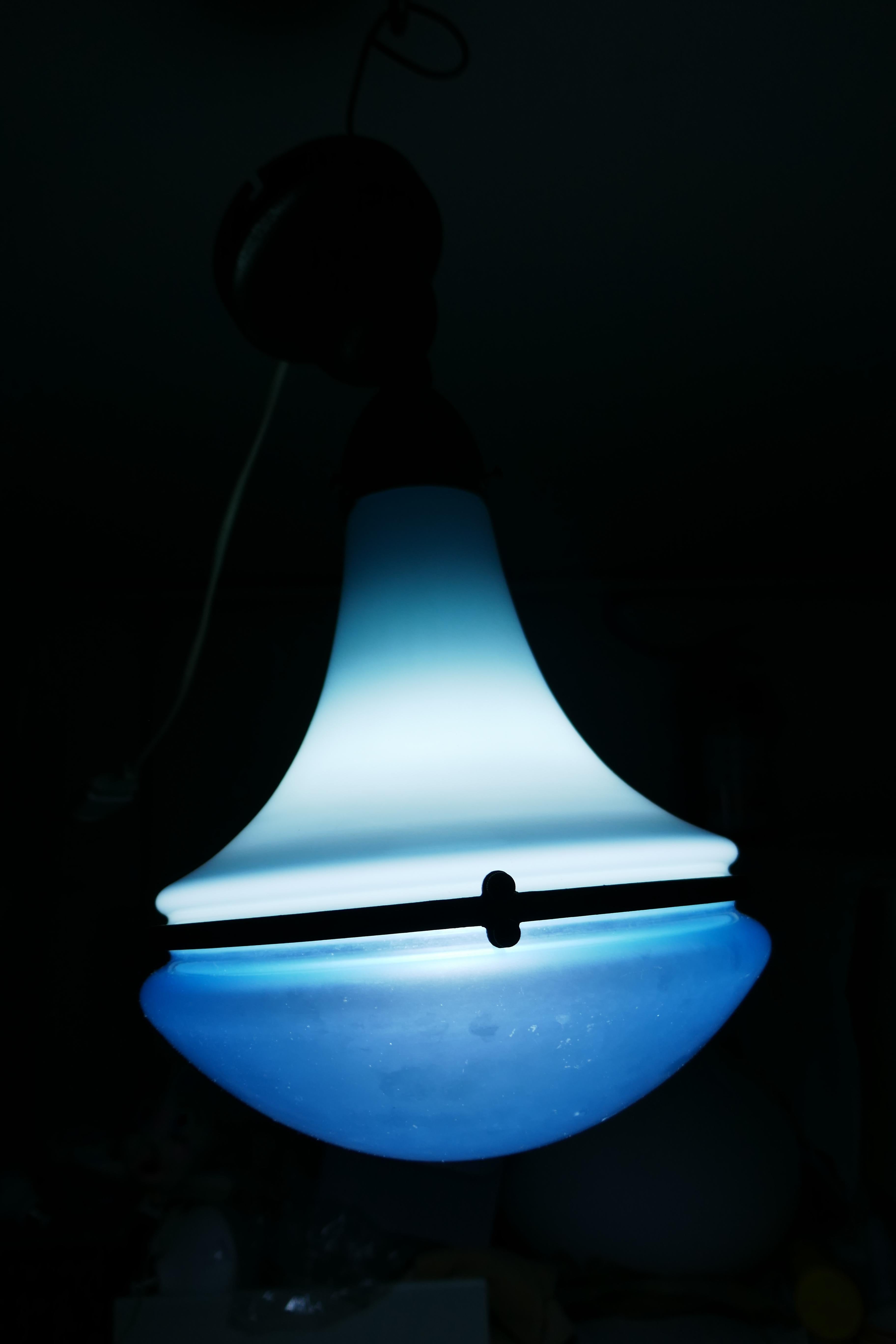 Lampada a sospensione Luzette di Peter Behrens für Siemens - numerata colore blu im Angebot 10