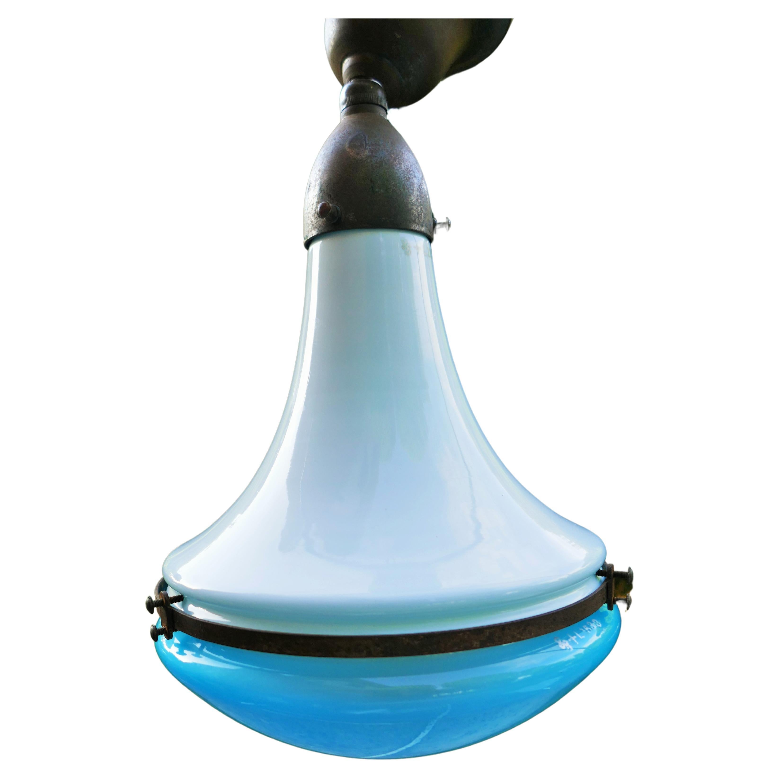 Lampada a sospensione Luzette di Peter Behrens per Siemens - numerata colore blu in vendita 2