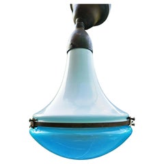 Antique Lampada a sospensione Luzette di Peter Behrens per Siemens - numerata colore blu