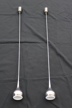 Esoperia Design Italian 1970 metal minimalist trumpet pendant lamp