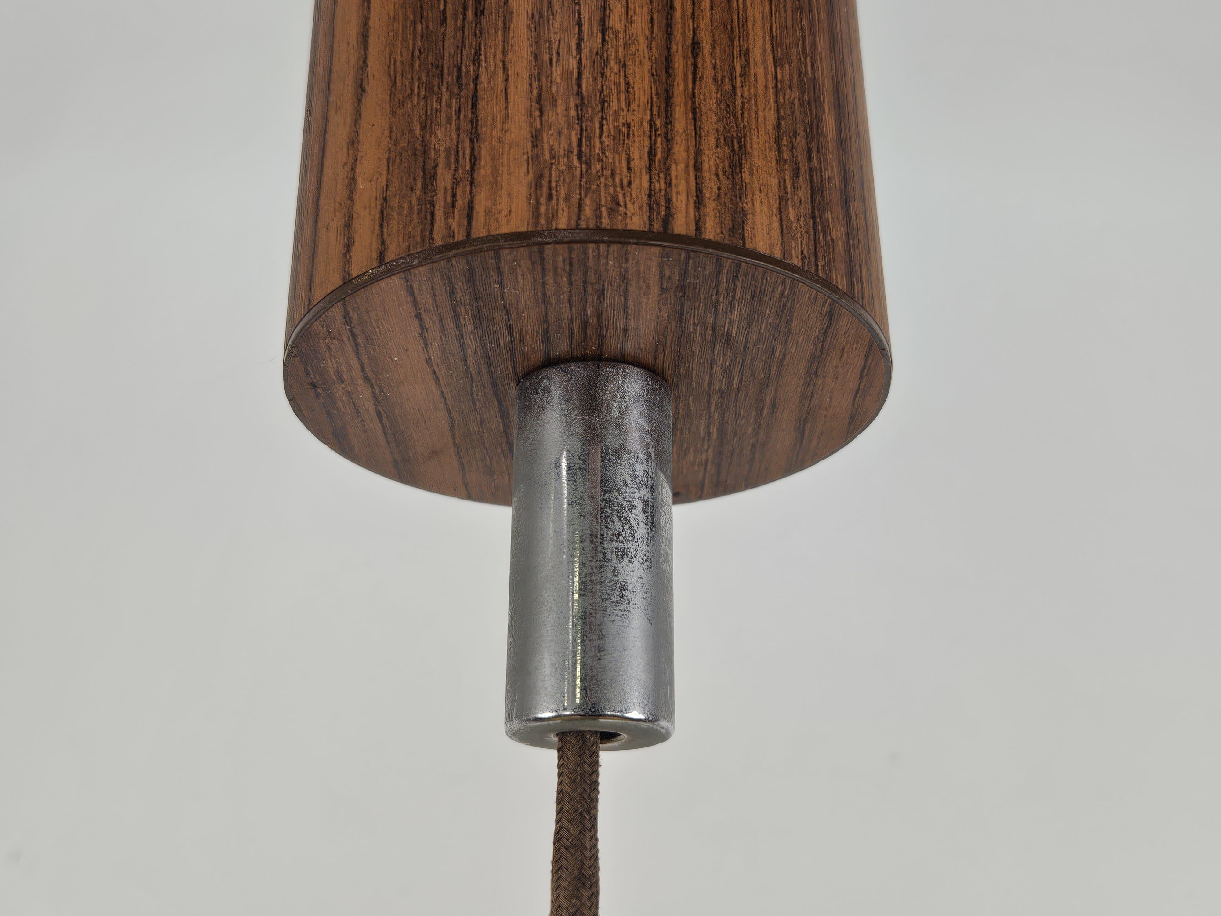Lampada a sospensione stile scandinavo in metallo e carta plissettata, 1970 8