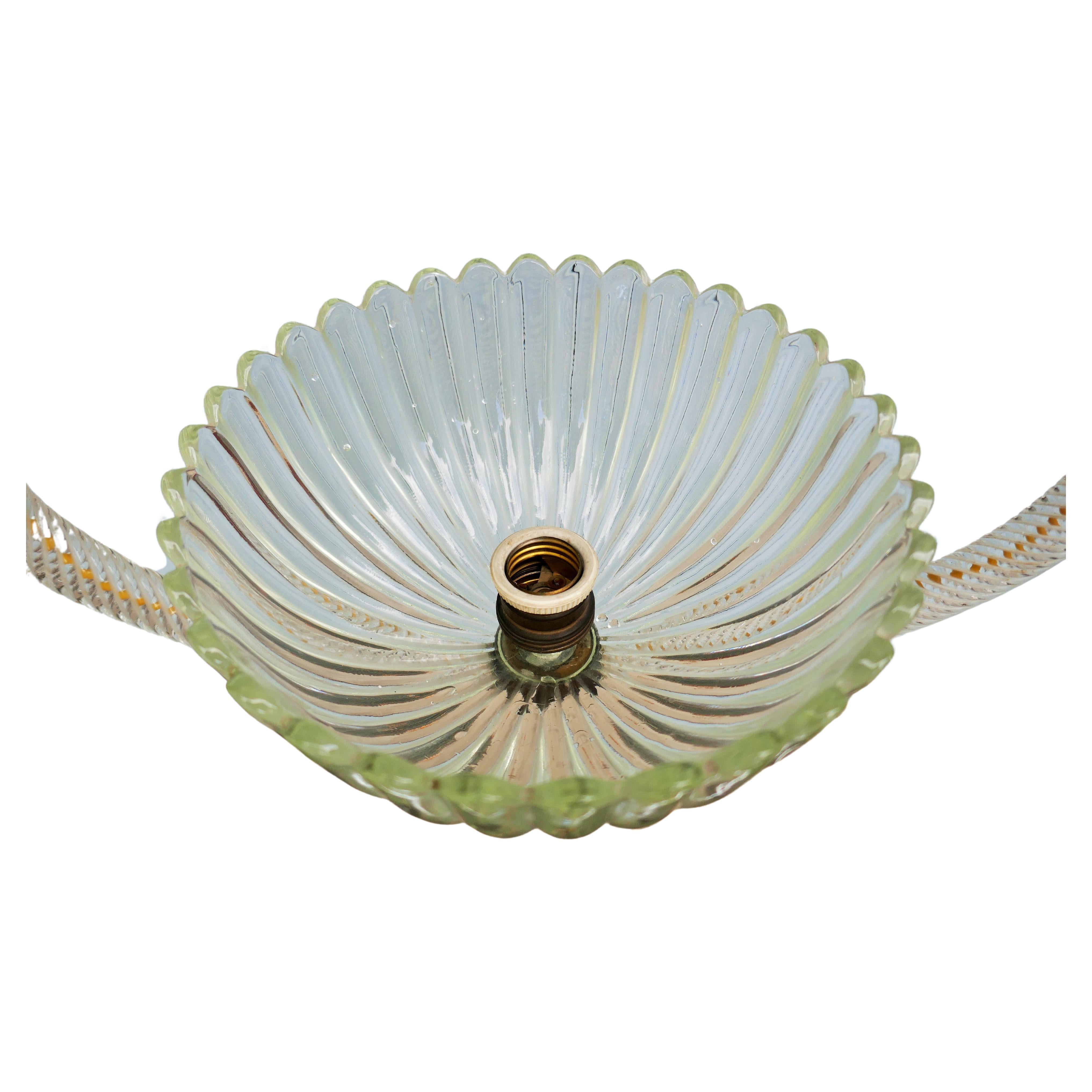 Mid-20th Century Lampada a sospensione stile Seguso Barovier in vendita