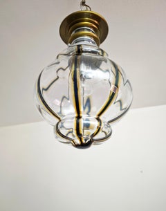 Lámpara colgante de cristal de Murano, de Attr Toni Zuccheri, Italia, años 70, estilo Mid-Century