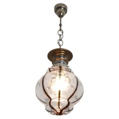 Lámpara colgante de cristal de Murano, de Attr Toni Zuccheri, Italia, años 70, estilo Mid-Century