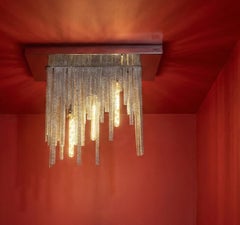 "Waterfall" Sculptural Ceiling Lamp, designed and assembled in Italy by Dario