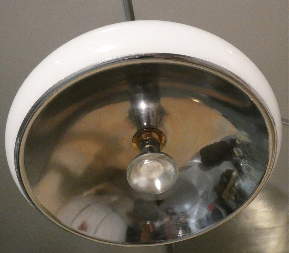 Ère spatiale Lampe à arc en acier et verre acrylique, Italie, années 1960 en vente
