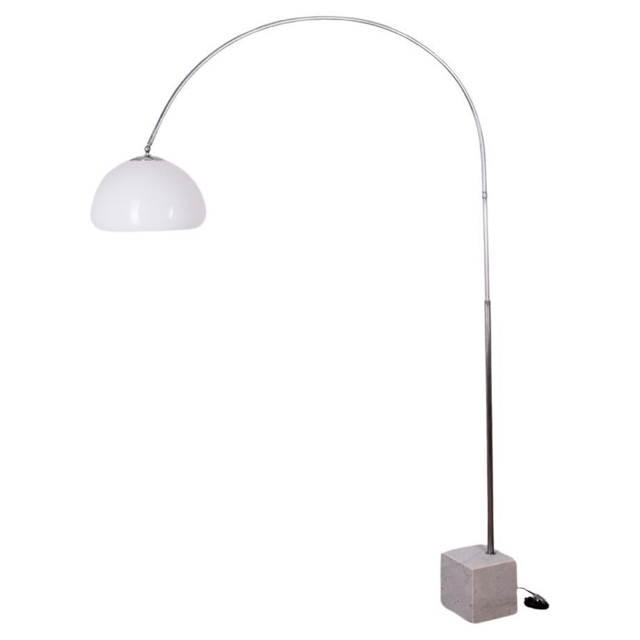 Vintage 70's adjustable arc lamp Italian design For Sale