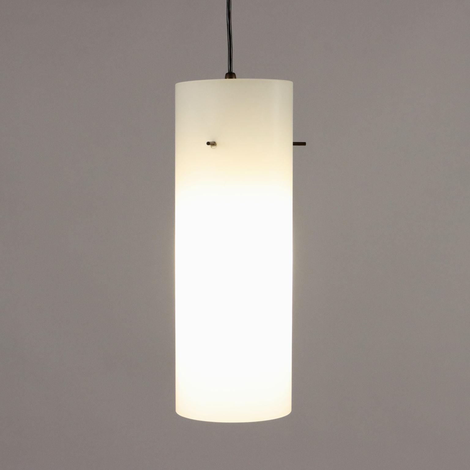 Italian 1960s lamp in white opaline glass For Sale