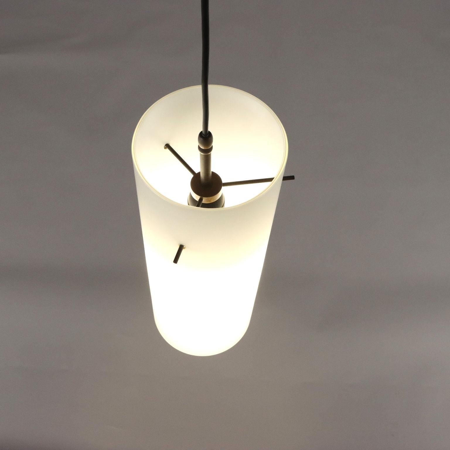 1960s lamp in white opaline glass In Good Condition For Sale In Milano, IT