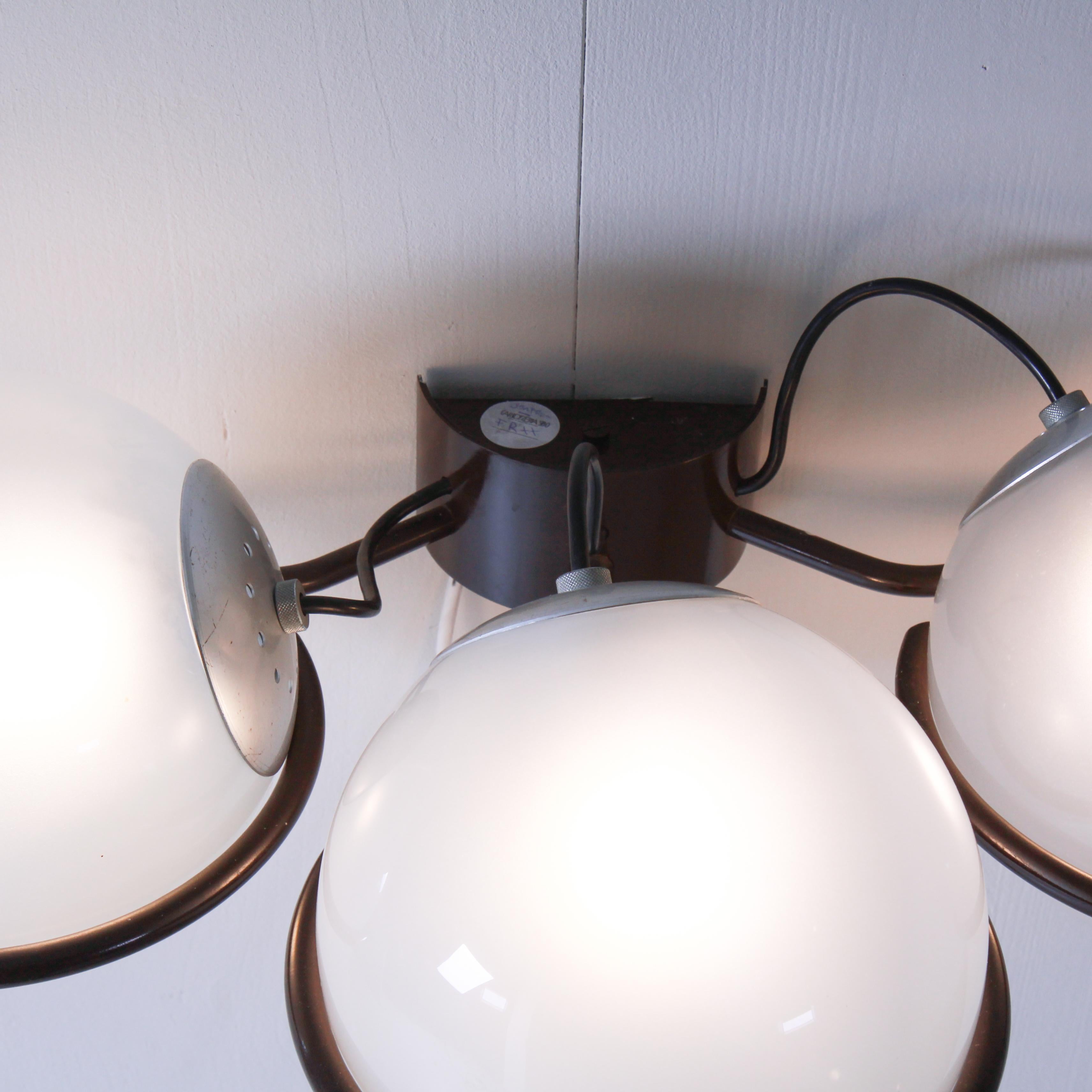 Lampada applique 3 sfere Gino Sarfatti per Arteluce, 1960 (Metall) im Angebot