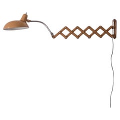 Vintage 1960s design metal pantograph wall sconce lamp