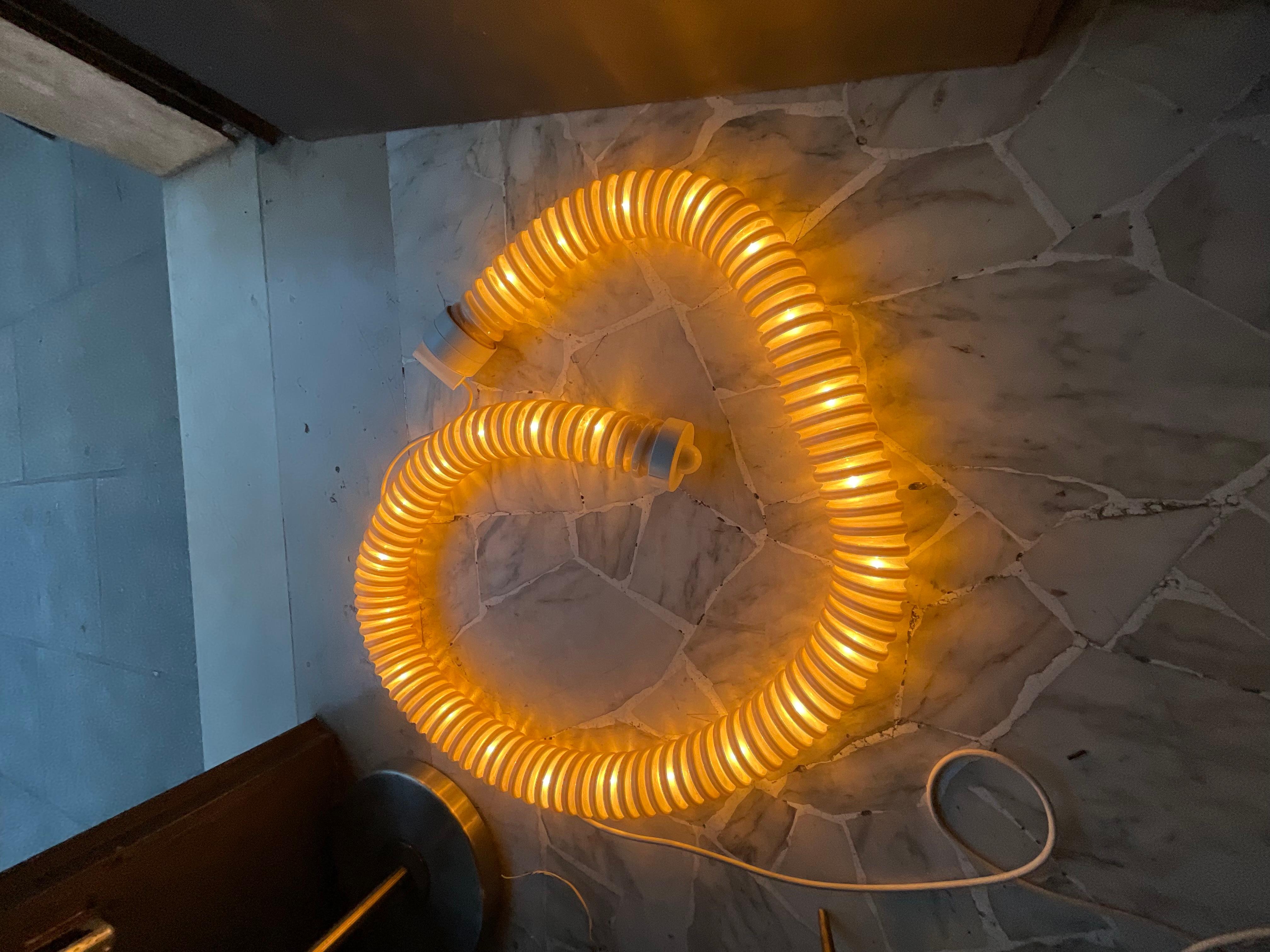 PVC BOALUM SNAKE lamp - L. Castiglioni- G. Frattini - ARTEMIDE - ITALY 1970. For Sale