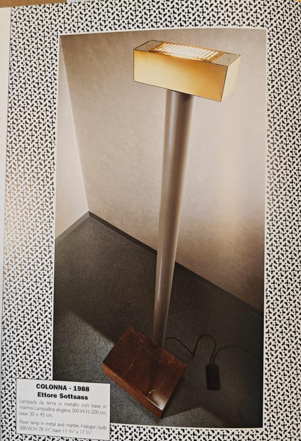 Metal Colonna Lamp by Ettore Sottsass for Memphis Milano For Sale