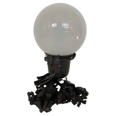 Lampada da comodino Moon in stile ArtDeco degli anni '50, italiana