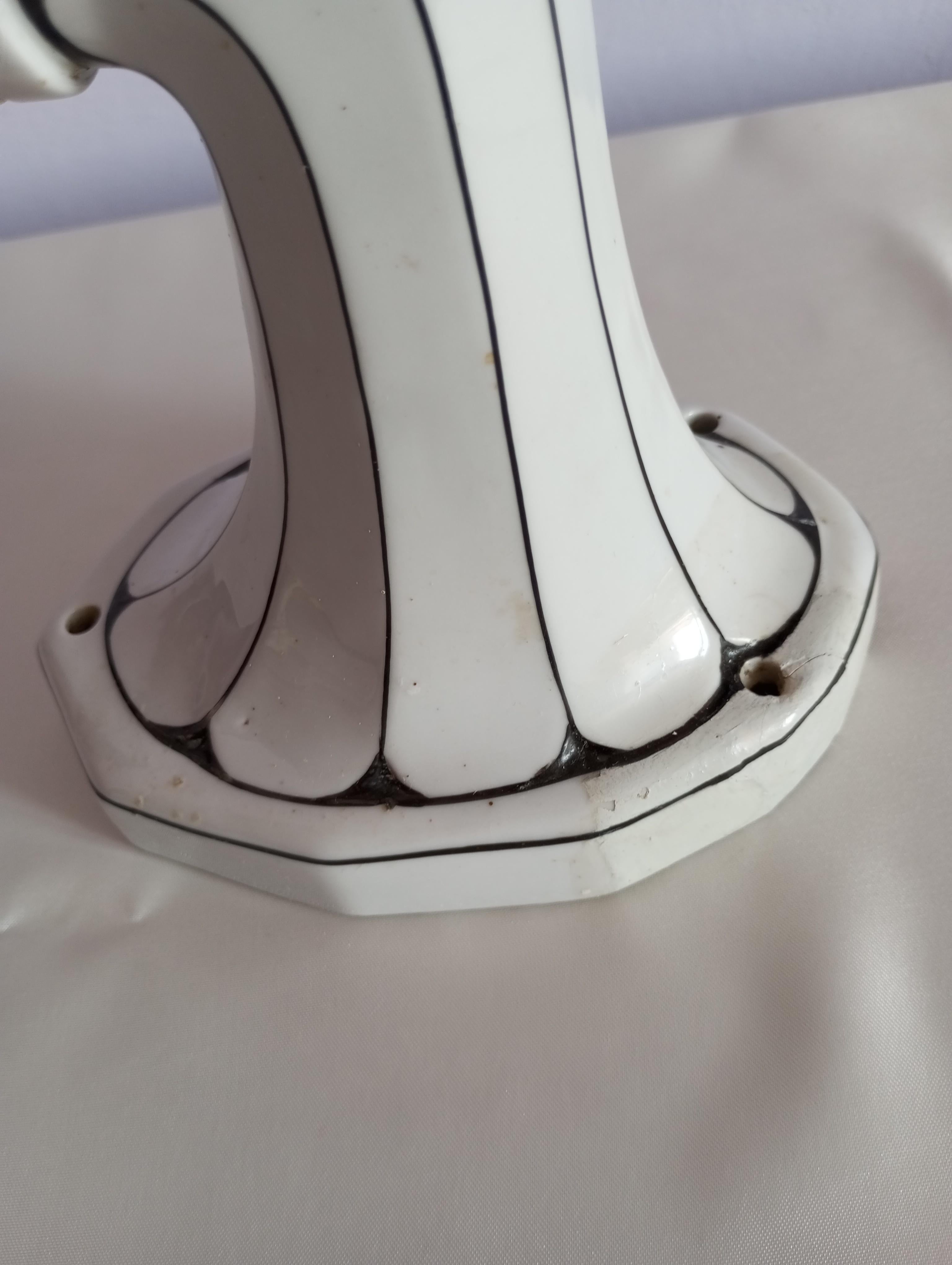 Ceramica lampada da parete Art Noveau in pocellana   Brunquell Germania in vendita